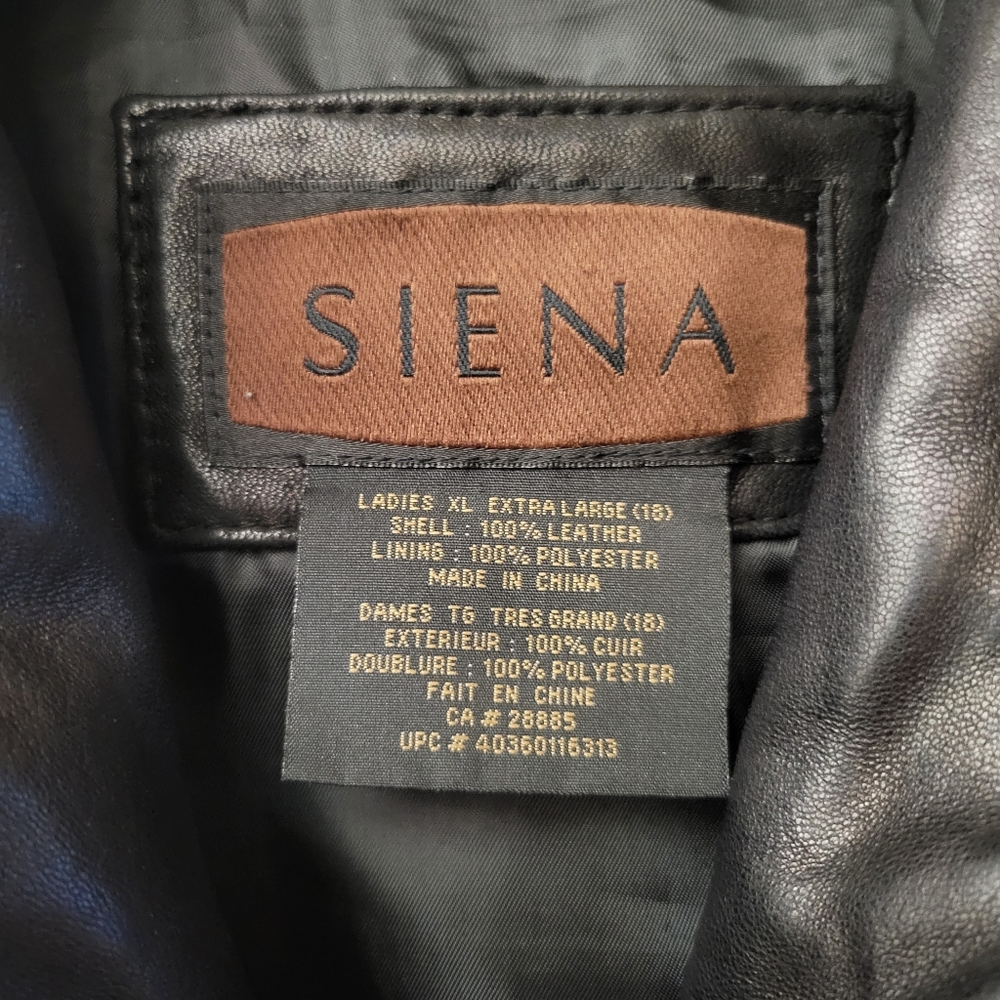 Ladies XL Leather Jacket - Picture 3 of 3